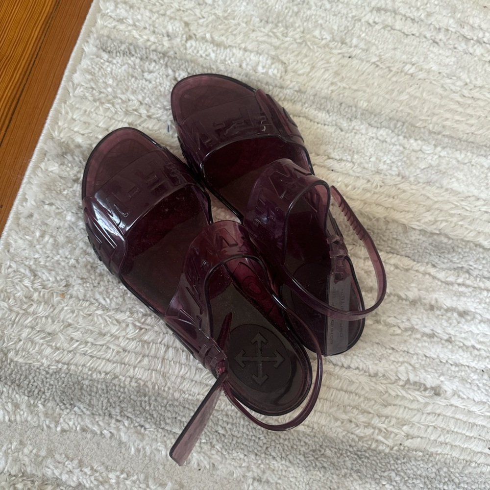 Off white jelly sandals never used